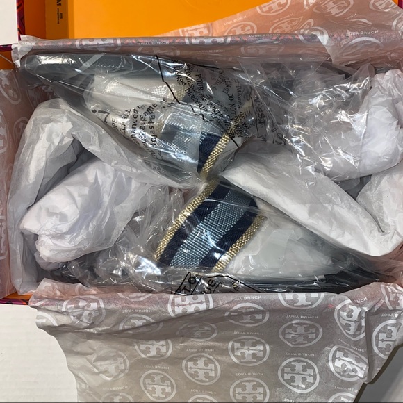 Tory Burch Patos Disk Webbing/Calf Leather Sandal NWT - Picture 6 of 11